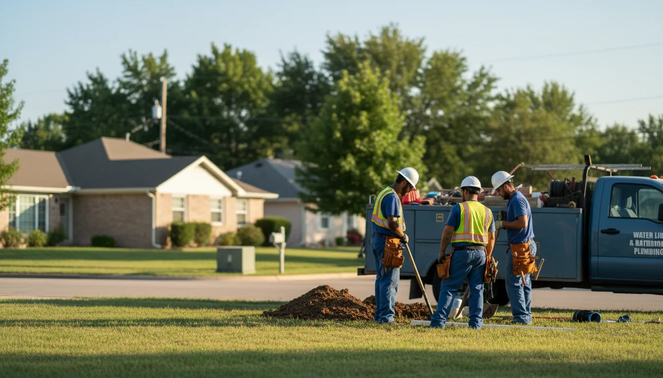 Residential water line and bathroom plumbing service in Madison, PA
